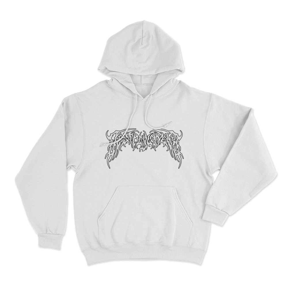 Destroy Lonely Death Metal Logo Unisex Hoodie White Destroy Lonely Death Metal Logo Unisex Hoodie White